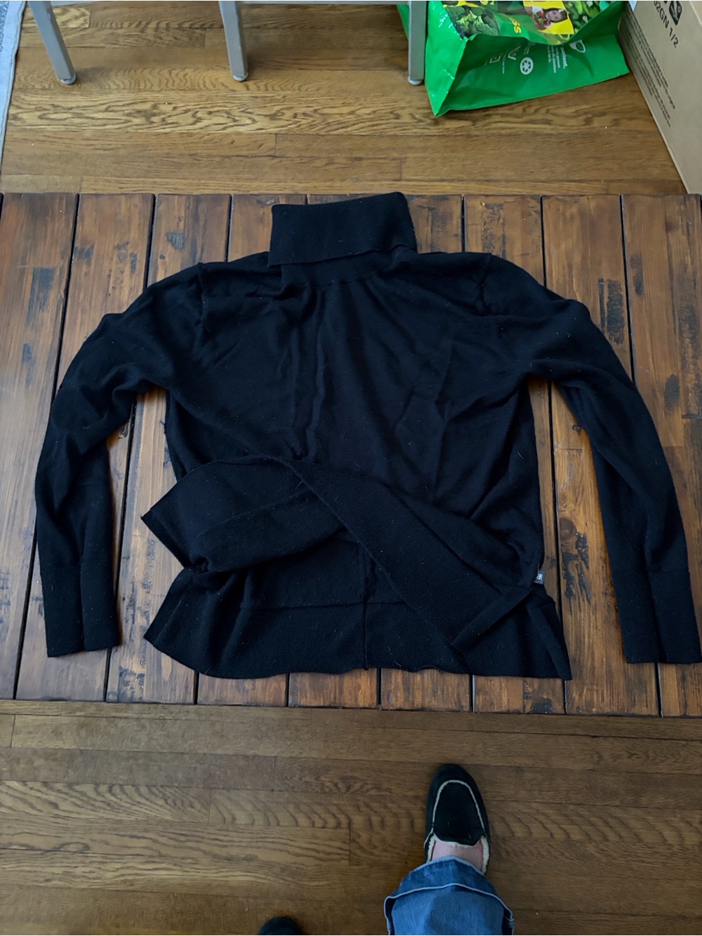 Banana Republic Black Turtleneck Marino Wool Sweater